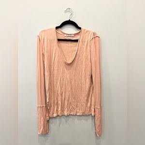 Peach Free People Long Sleeve